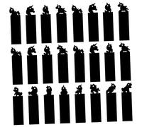 KICHOUSE Piezas Marcapáginas Unicornio Juguetes Marcadores de Bricolaje dibujando Papeles Kit de Arte de Papel rascador marcapáginas con diseño de Animales Madera Negro