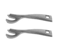 KICHOUSE Pinzas para Barbacoa de Hierro Fundido 2 Piezas, Pinzas para Freír Filetes y Agarrar Platos Calientes, Accesorio Multiusos para Sartén y Horno, Utensilios de Cocina Seguros
