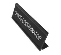 KICHOUSE Placa de Escritorio para Mediador en Forma de L, Letrero de Aleación de Aluminio 6x20 Cm, Soporte Estable y Portátil para Oficina y Mediación, Señal Identificativa Funcional