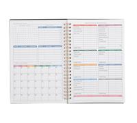 KICHOUSE Planificador Mensual de Presupuesto Cubierta Resistente de Polipropileno, Cuaderno de Seguimiento de Gastos E Ingresos para Gestión Financiera Familiar y Personal