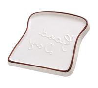 KICHOUSE Plato de Cerámica Material Resistente para Pan y Ensalada Forma de Tostada y Apto para Lavavajillas, Adecuado para Cocina y Fiestas