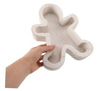 KICHOUSE Plato de Pan de Jengibre Blanco Bandeja Multifuncional para Aperitivos Quesos Postres y Sándwiches Decoración Festiva para Mesa Navideña