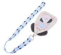 KICHOUSE Porta Identificación con Cordón de Pu y Diseño de Perro Kawaii, Funda para Tarjetas Id con Protección y Clip Retráctil para Uso en Escuela y Trabajo