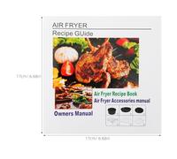 KICHOUSE Recetas para Freidora de Aire Libro de Cocina Práctico en Inglés Recetas Detalladas Accesorios para Freidora de Aire Guía Compacta para Uso en Hogar y Cocina