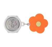KICHOUSE Reloj de Enfermera Digital Broche y Funda de Silicona, Reloj de Bolsillo Luminoso Naranja, Ligero E, para Enfermeras y Estudiantes de Enfermería, Tareas Clínicas y Cuidados