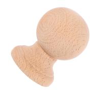 KICHOUSE Remates Artesanales de Madera Maciza para Pilares y Barras de Cortina Diseño Romano Tallado, Bola Redonda para Decoración Interior 10 X 8 CM