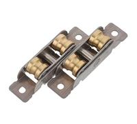 KICHOUSE Rodillos para Puertas Correderas de Cristal 88 Tipo Doble Polea de Acero Inoxidable Rueda Ranurada de Alta Capacidad Silenciosa 2 Unidades para Ventanas y Armarios Deslizantes