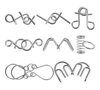 KICHOUSE Rompecabezas de Metal para Personas Mayores 8 Piezas de Acertijos Interactivos Juguetes para Estimular el Pensamiento y Actividades Cognitivas Antienvejecimiento