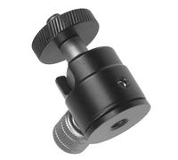 KICHOUSE Rótula De Trípode Mini De Aleación De Aluminio para Cámara Adaptador Giratorio De 1/4 y Rotación 360°, Soporte Portátil para Presentaciones y Grabaciones Al Aire Libre Color Metálico