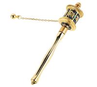 KICHOUSE Rueda de Oración Budista de Aleación Diseño de Doble Rodamiento Decoración Interior y Uso para Oración y Viaje Portátil