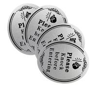 KICHOUSE Señales de Puerta 4 Pegatinas Texto Llamar Antes de Entrar para Uso en Oficinas, Dormitorios y Entradas Variadas