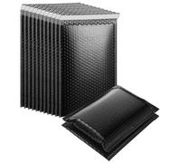 KICHOUSE Sobres Acolchados Negros Burbujas, 50 Uds, PE Coextrudido