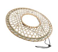 KICHOUSE Sombrero de Paja Asiático Tejido de Bambú, Diámetro 40 Cm, Estilo Tradicional Chino Japonés, Sombrero de Agricultor para Cosplay y Fotografía, Accesorio Decorativo Único