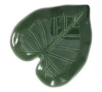 KICHOUSE Soporte de Cerámica para Cucharas Forma de Verde Resistente al Calor para Cocina Reposacucharas Multifuncional para Encimeras y Organizador de Bolsas de Té