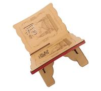 KICHOUSE Soporte para Libros del Tallado a Mano de Madera Natural 33X23 CM Atril Ergonómico para Lectura en Hogares y Salas de Oración Soporte Abierto para Libros Sagrados