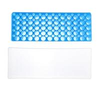 KICHOUSE Soporte para Tubos de Ensayo 0,5 Ml/1,5 Ml de Plástico 60 Orificios, Desmontable Tapa, Gradilla Doble Cara Azul para Laboratorio, Escuela E Investigación Científica