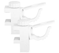 KICHOUSE Soportes Adhesivos para Barra de Cortina y Toallas sin Taladro, 2 Piezas en Abs y PP, Diseño Moderno y Elegante para Barras 1.5 Cm de Diámetro