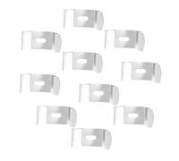 KICHOUSE Soportes de Techo para Persianas Verticales 10 Piezas Metálicos Plateados para Fijación de Lamas Accesorios para Cortinas Hogar Colgar Cortina Instalación Fácil