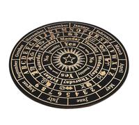 KICHOUSE Tablero de Péndulo Rústico de Madera para Tarot y Búsqueda de Respuestas, Tablero Decorativo Circular para Rituales y Ambientación Espiritual