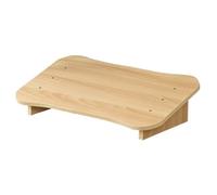 KICHOUSE Taburete Reposapiés de Madera Maciza Pequeño, Ángulo Inclinado, Color Madera Natural, para Oficina y Hogar, Reposapiés Ergonómico para Descanso y Estudio, Herramienta de Apoyo