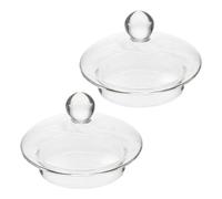 KICHOUSE Tapa de Repuesto para Tetera de Vidrio 7,5 Cm Perilla 2 Piezas para Tetera de 600 Ml Cubierta Transparente y Flores