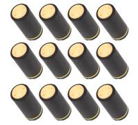 KICHOUSE Tapas Termorretráctiles de 30mm 100 para Botellas de Vino Negro Anillo Dorado Material Pvc Fácil de Usar y Desmontable para Bares y Restaurantes