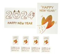 KICHOUSE Tarjetas De Papel Para Amigos Tarjetas De Primer Año Invitaciones Decoraciones Para Fiestas De Año Nuevo Lindas Con