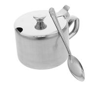 KICHOUSE Tarro de Especias Resistente de Acero Inoxidable con Asa para Almacenar Azúcar Y Sal