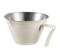KICHOUSE Taza Medidora de Espresso de Acero Inoxidable 100ml de Color Claro Fácil de Limpiar Control de Flujo Adecuado para Preparar Café Espresso en Casa
