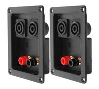 KICHOUSE Terminales de Altavoz de Conexión Rápida, Adaptador para Cableado de Altavoces, 2 Piezas para Montaje en Escenario y Uso Profesional