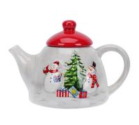 KICHOUSE Tetera de Cerámica para Leche y Café Diseño Navideño Estilo Nórdico Jarra para Agua Fría y Caliente 1 Unidad Adecuado para Desayuno y Hora del Té