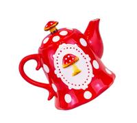 KICHOUSE Tetera de Cerámica Resistente al Calor Diseño de Hongo, Capacidad Grande para Agua Fría y Té, Jarra Doméstica para Bebidas, Tapa para Uso Diario en Hogar y Entretenimiento