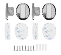 KICHOUSE Tope de Puerta Magnético Invisible Pack de 2 Unidades de Aleación de Zinc Fuerte Fuerza y Forma Mini Adhesivos y Tornillos para Baño y Dormitorio