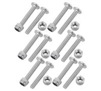 KICHOUSE Tornillos y Tuercas para Muebles de Futbolín M4x25mm de Acero al Carbono, 12 Juegos Resistentes para Mantenimiento y Torneos de Mesa de Futbolín