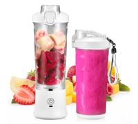 KICHOUSE Vaso Exprimidor Portátil para Batidos y Jugos Recargable por USB Diseño Transparente y de Limpiar para y Uso Personal
