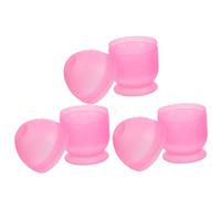 KICHOUSE Vaso Mezclador 3 Piezas para Teñir el Cabello Rosa de Plástico Resistente y Fácil de Limpiar, Adecuado para Barberías y Uso