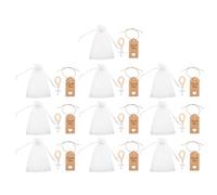 Kichvoe 10 Juegos de Rosarios Bautismales de Madera Cruces, Bolsa de Malla y Tarjeta, Kit Católico para Bautizo y Comunión, Recuerdos Religiosos Mayor, Porta Rosario para Eventos