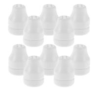 Kichvoe 10 Piezas Perilla de Cordón para Persianas, Borla de Cordón de Tracción, 4 Orificios, Plástico Blanco, Decoración y Restauración, Fácil Instalación, para Persianas y Cortinas