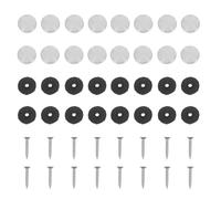 Kichvoe 100 tornillos decorativos con tapas - Tornillos de acero inoxidable para espejos de 20 mm - Fijaciones para espejos, publicidad, ferretería, construcción y vidrio