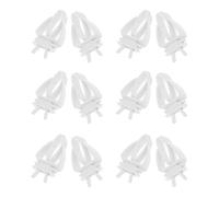 Kichvoe 12 Piezas de Pinzas para Comida de Loros y Pájaros, Plástico Blanco Resistente, No Se Deforman ni Rompen, Ideales para Frutas y Verduras en Jaulas