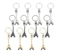 Kichvoe 12 Piezas Llaveros Creativos Colgante Torre Eiffel de Aleación de Zinc, Decoración para Bolso y Llavero, Colores Dorado, Plateado y Bronce Antiguo, Tamaño Compacto para Uso Diario