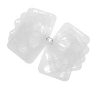 Kichvoe 12 Plantillas de Pintura Geométrica de Plástico Blanco con Aro de Almacenamiento, Portátiles y Fáciles de Limpiar para Estudiantes y Manualidades Escolares