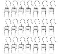 Kichvoe 120 Clips para Cortinas de Hierro Ganchos para Cortinas Hogar Color Níquel Brillante Paquete de 120 Unidades Luces LED Decoración en Interiores
