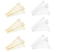 Kichvoe 1200 Alfileres de Ojo Recto de Hierro para Hacer Pulseras y Pendientes, Accesorios para Proyectos DIY y Manualidades Conexión Segura