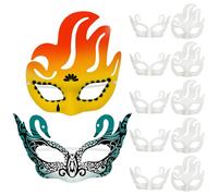 Kichvoe 16 Máscaras De Papel Para Hacer Tú Mismo: Cisnes Fénix Cosplay Manualidades Sencillas Sin Pintar Máscaras De Mascarada Para Fiesta De Halloween Baile De Graduación