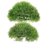 Kichvoe 2 Bolas de Césped Artificiales de Plástico Diseño Realista para Ambientación de Interiores y Exteriores en Restaurantes y Paisajismo DIY