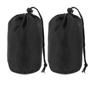 Kichvoe 2 Bolsas de Almacenamiento para mochileros - Bolsas Negras portátiles de Tela Oxford con cordón Ajustable para Ropa, Chaquetas, Abrigos y Prendas de Vestir - Organizador de de