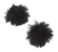 Kichvoe 2 Fundas de Felpa Negras para Micrófono de Solapa, Accesorio Duradero Que Protege contra Humedad y Suciedad, Adecuado para Grabación y Uso en Bar