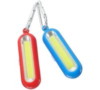 Kichvoe 2 Llaveros Linterna LED Recargable para Camping, Luz Fuerte, Material Plástico Ligero Gancho de Montañismo, Adecuado para Fiestas Nocturnas al Aire Libre