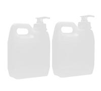 Kichvoe 2 Piezas Botella Dispensadora de Cosméticos, Botella de Bomba Vacía de Hdpe, 1l/1000 Ml, Color Blanco, Reutilizable, Apertura Ancha, para Loción, Jabón de Manos